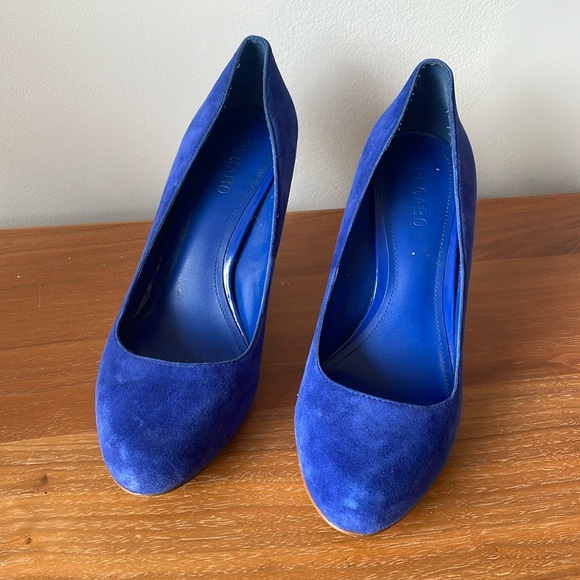 Blue Suede Pumps - Picture 1 of 6